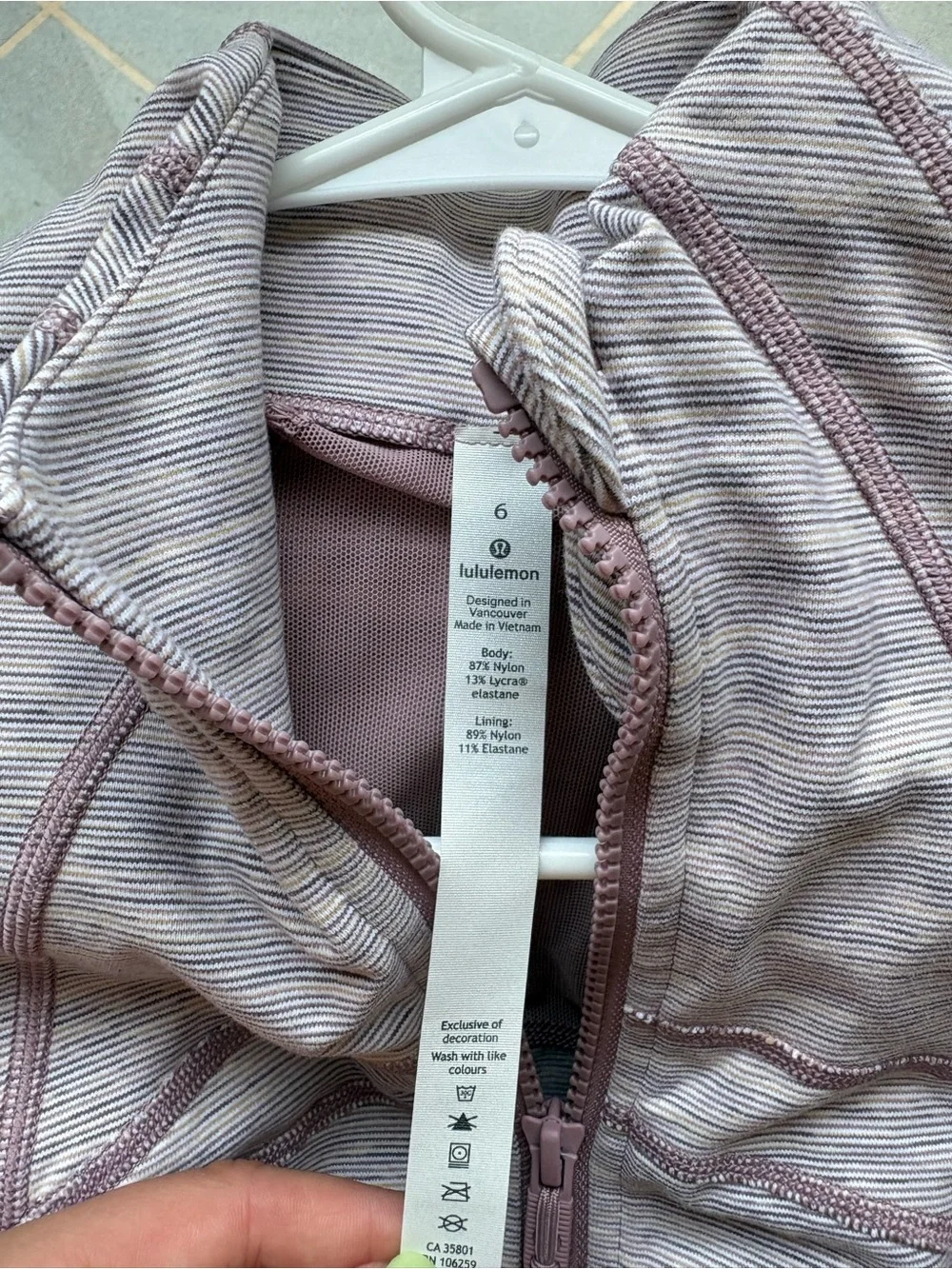 lululemon athletica Heathered Light Mauve Zip-Up Utility Jacket